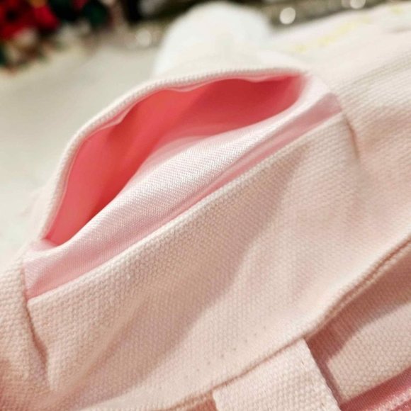 New Hello Kitty Kitty With Rabbit Ear Canvas Pink Lunch Tote - Picture 7 of 9